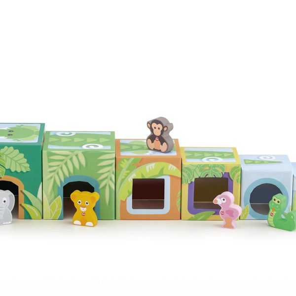 Sevi - cubi impilabili savana (12 pz) - Trudi