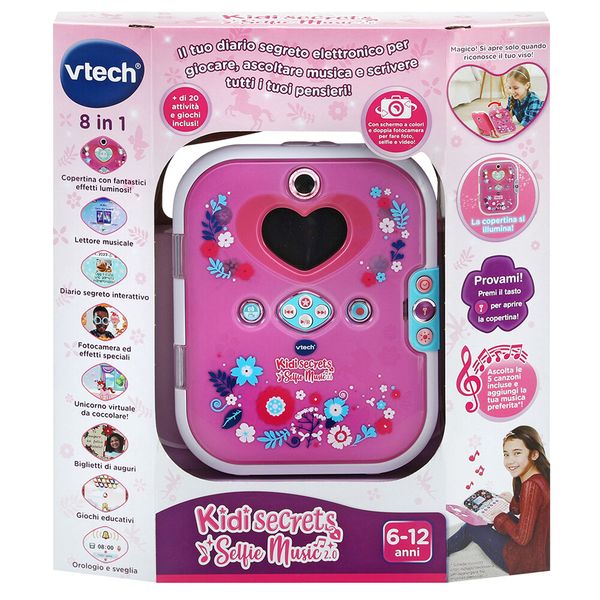 Vtech - kidi secrets selfie music 2.0 diario segreto elettronico con riconoscimento facciale! - VTECH