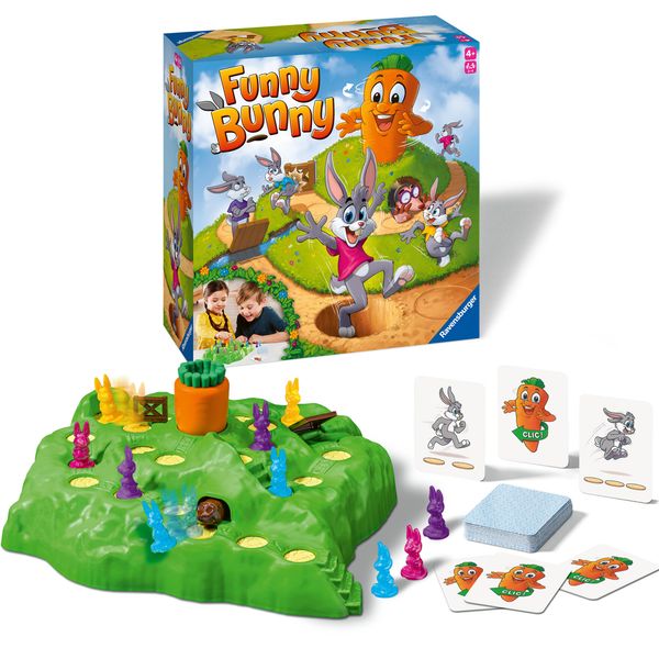 Ravensburger – funny bunny, gioco da tavolo, da 2 a 4 giocatori, 4+ anni - RAVENSBURGER