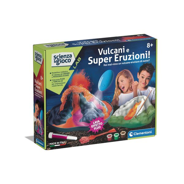 Clementoni - 19354 - vulcani e super eruzioni - eruzioni fluorescenti - CLEMENTONI, Scienza e Gioco