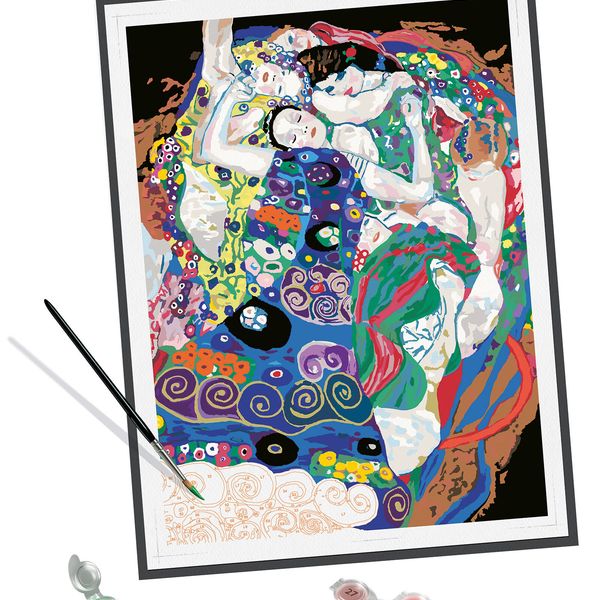 Ravensburger - creart art collection klimt: la vergine, kit per dipingere con i numeri, gioco creativo e relax, 14+ anni - CREART