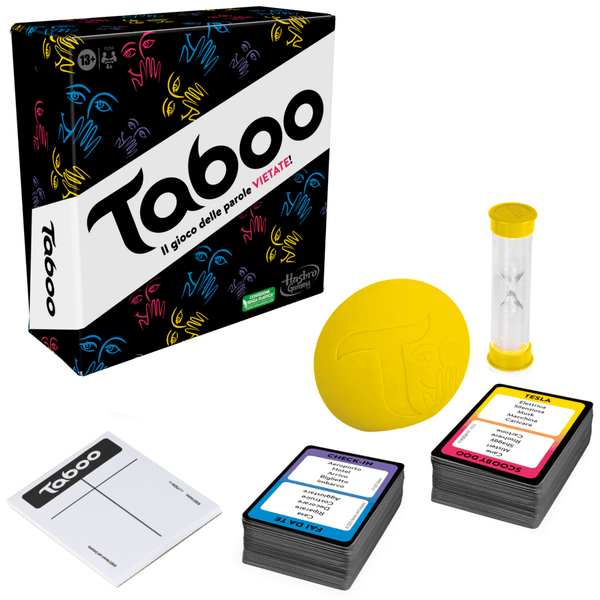 Taboo, gioco da tavolo, giochi con parole da indovinare per adulti e adolescenti dai 13 anni in su, giochi per le feste per 4 o più giocatori - HASBRO GAMING