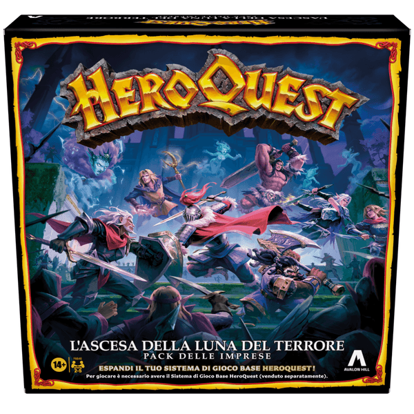Avalon hill, heroquest, pack delle imprese l'ascesa della luna del terrore, è necessario avere il sistema di gioco base heroquest, dai 14 anni in su - HASBRO GAMING