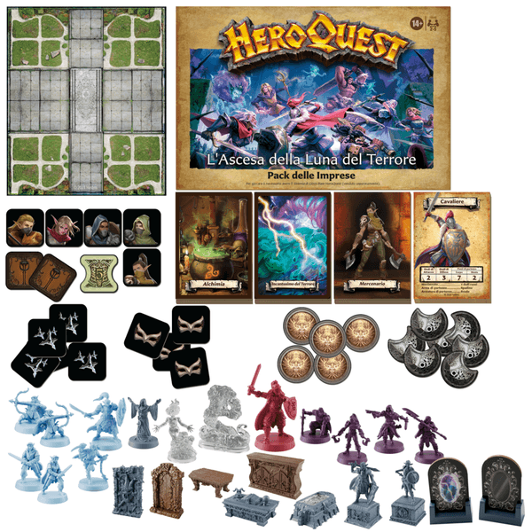 Avalon hill, heroquest, pack delle imprese l'ascesa della luna del terrore, è necessario avere il sistema di gioco base heroquest, dai 14 anni in su - HASBRO GAMING