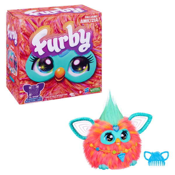 Furby corallo, giocattoli di peluche interattivi per bambini e bambine dai 6 anni in su - FURBY