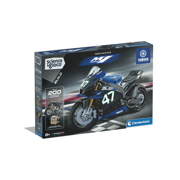 Clementoni - scienza e gioco build - moto yamaha m1, set costruzioni - CLEMENTONI, Scienza e Gioco