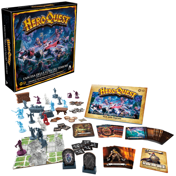 Avalon hill, heroquest, pack delle imprese l'ascesa della luna del terrore, è necessario avere il sistema di gioco base heroquest, dai 14 anni in su - HASBRO GAMING