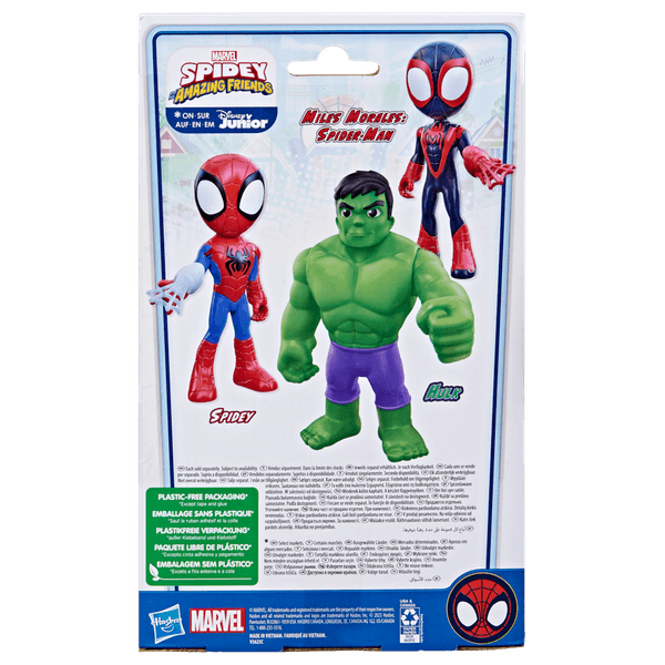 Hasbro marvel spidey e i suoi fantastici amici - action figure di supersized hulk, giocattolo per età prescolare dai 3 anni in su - SPIDEY, MARVEL