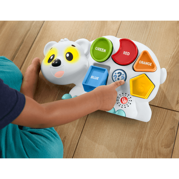 Fisher-price - parlamici fabietto orsetto forme e colori, versione italiana, giocattolo interattivo musicale e puzzle con luci e movimenti per l'apprendimento, 18+ mesi, hrb80 - FISHER-PRICE