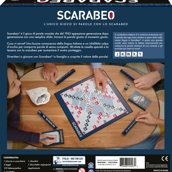 Editrice giochi, scarabeo, gioco da tavola classico, giochi di società e strategia per la famiglia, dai 2 ai 4 giocatori, adatto per adulti e bambini, 8+ anni - 