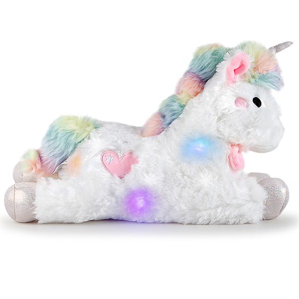 Unicorno di peluche con led e suoni 30 cm - FAO Schwarz