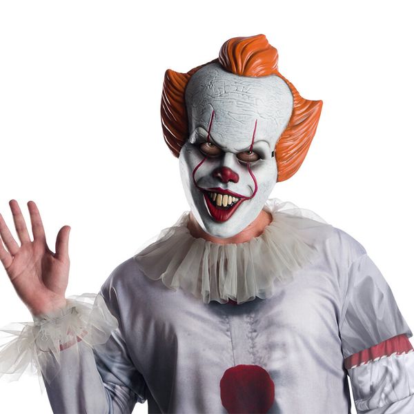 Maschera in plastica  rigida di pennywise tratta dal film it  per adulto - RUBIE'S