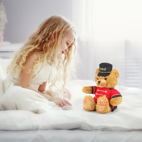 Orsetto di peluche con uniforme nella mini bag - FAO Schwarz