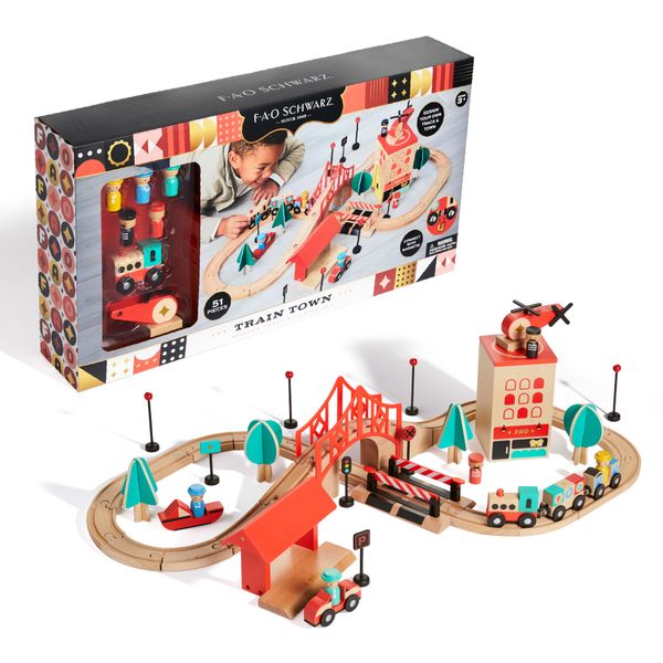 Playset trenino con pista e città - FAO Schwarz