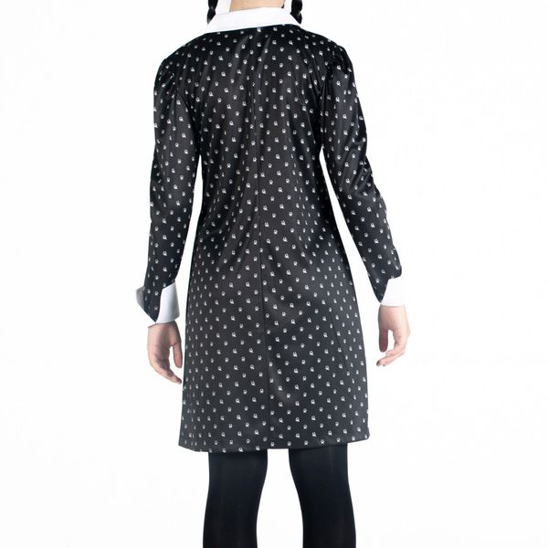 Mercoledi' addams vestito classico con parrucca con trecce - MERCOLEDI
