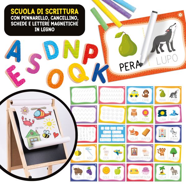 Montessori lavagnona legno cresce con te - LISCIANI