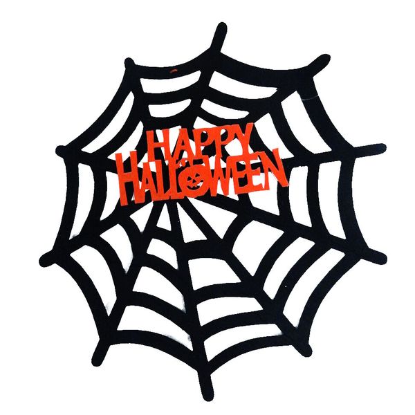 Ragnatela decorazione halloween in feltro con scritta - CIAO
