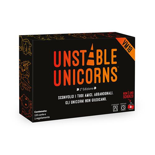 Asmodee - unstable unicorns vm 18, gioco da tavolo per adulti, 2-8 giocatori, da 18 anni in su - ASMODEE