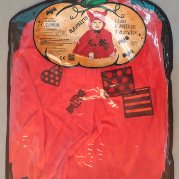 Mantellina diavoletto in morbido tessuto vellutato con simpatiche stampe ed applicazioni ricamate - CARNAVAL QUEEN