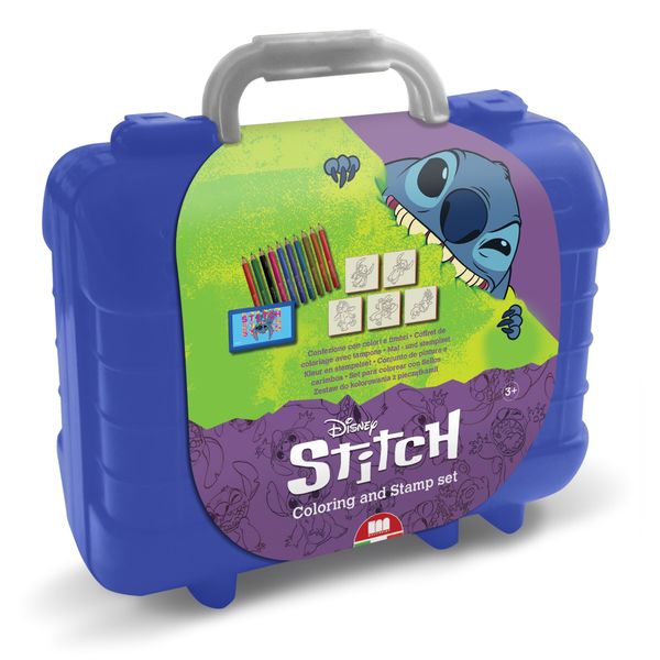 Multiprint - travel stitch - coloring set con timbri e colori - Disney, Disney Stitch