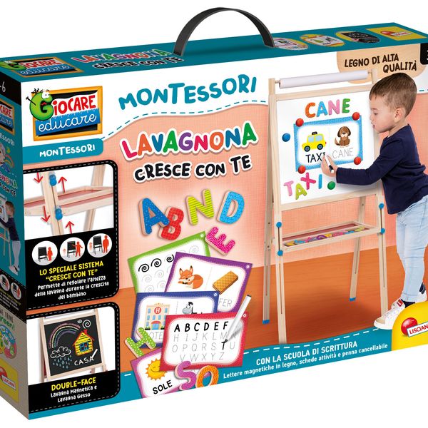 Montessori lavagnona legno cresce con te - LISCIANI