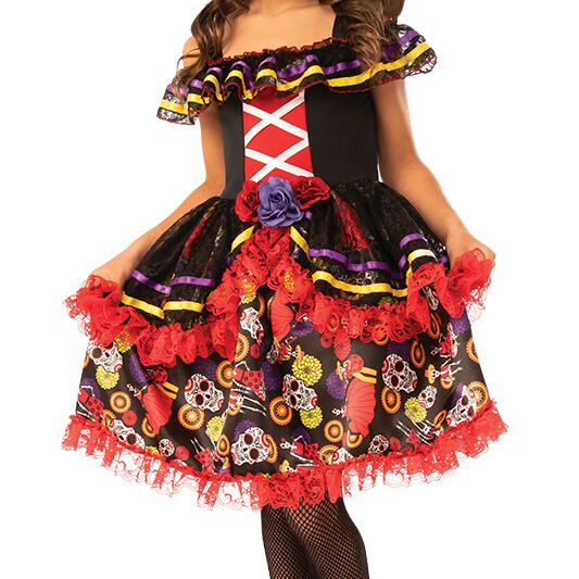 Costume halloween el dia de los muertos bambina di katrina - RUBIE'S