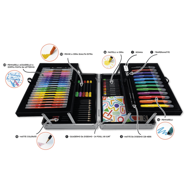 Valigetta premium art set - CREA MANIA