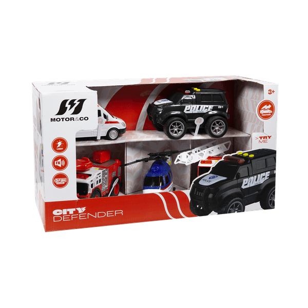 Macchinine set 5 veicoli emergenza - MOTOR & CO.