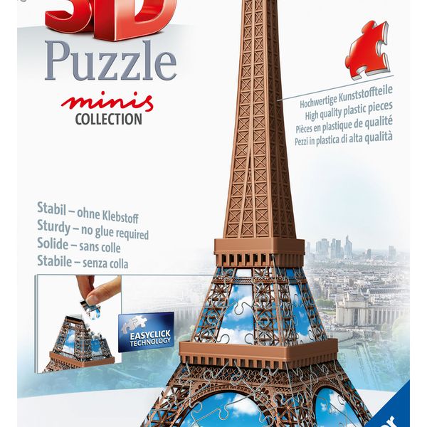 Ravensburger - 3d puzzle mini tour eiffel, 54 pezzi, 8 anni - RAVENSBURGER, RAVENSBURGER 3D PUZZLE