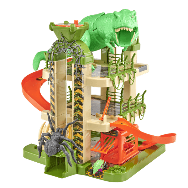 Garage giocattolo motor & co a 3 livelli con 3 auto monster machines - incluso ragno gigante e tyrannosauro - altezza 52 cm - include 3 mini auto monster machines, perfetto per avventure dinamiche! - SUPERSTAR