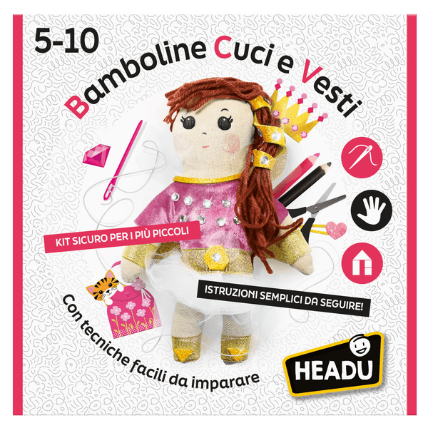 Bamboline cuci e vesti. con tecniche facili da imparare. made in italy. hand made creations - HEADU