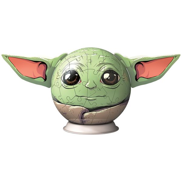 Ravensburger - 3d puzzle grogu con le orecchie, 72 pezzi, 6+ anni - RAVENSBURGER 3D PUZZLE, Star Wars