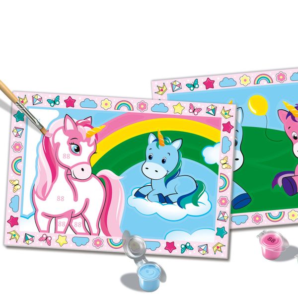Ravensburger  - creart serie junior, mostriciattoli, kit dipingere con i numeri, gioco creativo per maschi e femmine dai 5+ anni di età - RAVENSBURGER