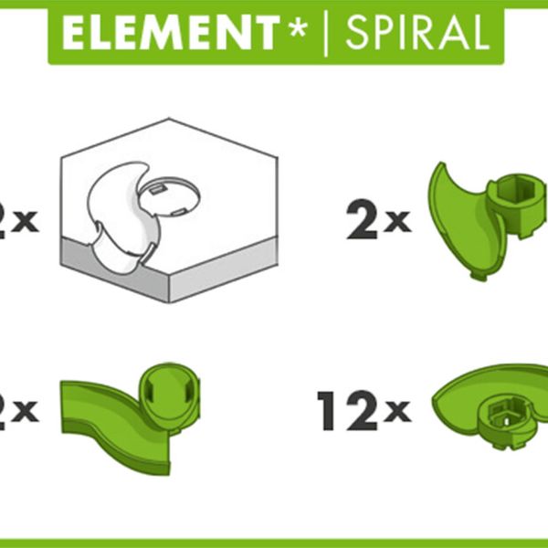 Ravensburger gravitrax spiral, gioco innovativo ed educativo stem, 8+ anni, accessorio - GRAVITRAX, RAVENSBURGER