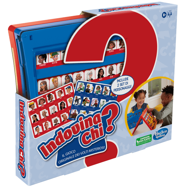 Indovina chi?, l'originale gioco di ipotesi, gioco da tavolo per bambini e bambine dai 6 anni in su, per 2 giocatori - HASBRO GAMING