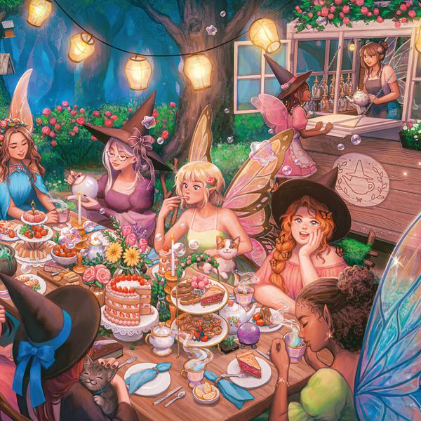 Ravensburger - puzzle merenda tra fate, 300 pezzi xxl, età raccomandata 9+ anni - RAVENSBURGER