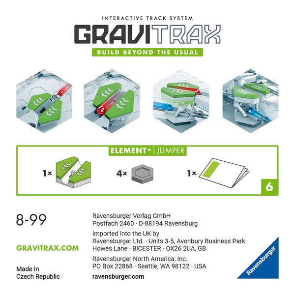 Ravensburger gravitrax jumper, gioco innovativo ed educativo stem, 8+ anni, accessorio - GRAVITRAX, RAVENSBURGER