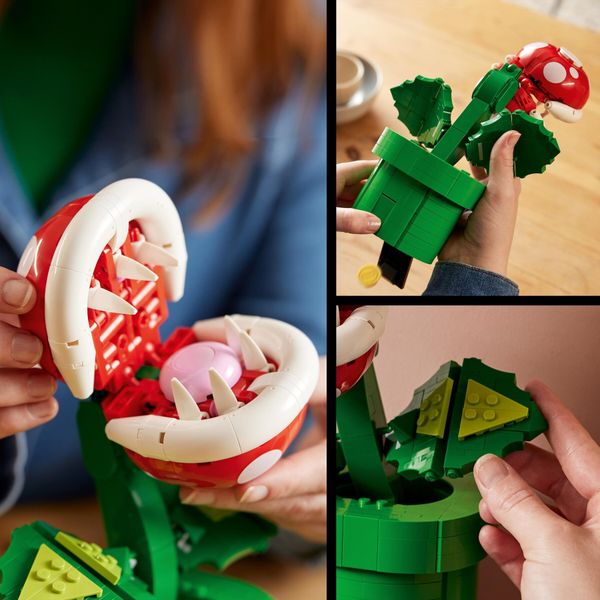 Lego super mario 71426 pianta piranha, personaggio snodabile con tubo e 2 monete, kit modellismo per adulti, idea regalo - LEGO® Super Mario™, Super Mario, LEGO