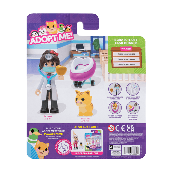 Adopt me! cuccioli da amare! dottoressa heart, cucciolo e accessorio - 