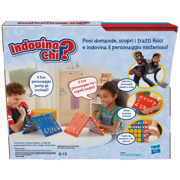 Indovina chi?, l'originale gioco di ipotesi, gioco da tavolo per bambini e bambine dai 6 anni in su, per 2 giocatori - HASBRO GAMING