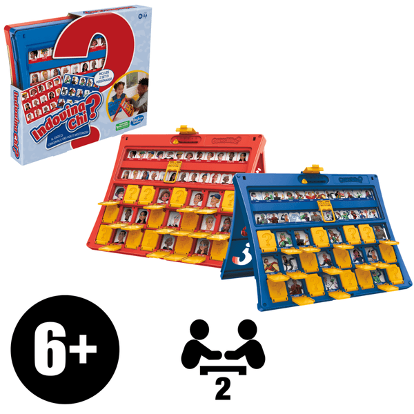 Indovina chi?, l'originale gioco di ipotesi, gioco da tavolo per bambini e bambine dai 6 anni in su, per 2 giocatori - HASBRO GAMING