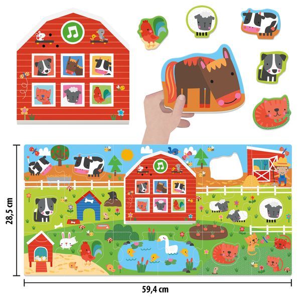La mucca come fa montessori.	la mia prima fattoria didattica e sonora. designed in italy - HEADU