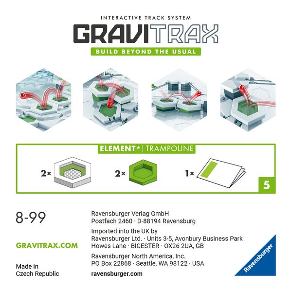 Ravensburger gravitrax trampoline, gioco innovativo ed educativo stem, 8+ anni, accessorio - GRAVITRAX, RAVENSBURGER