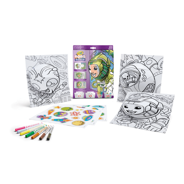 Crayola pops 3d activity set spazio e astronauti – colora e crea disegni tridimensionali - CRAYOLA