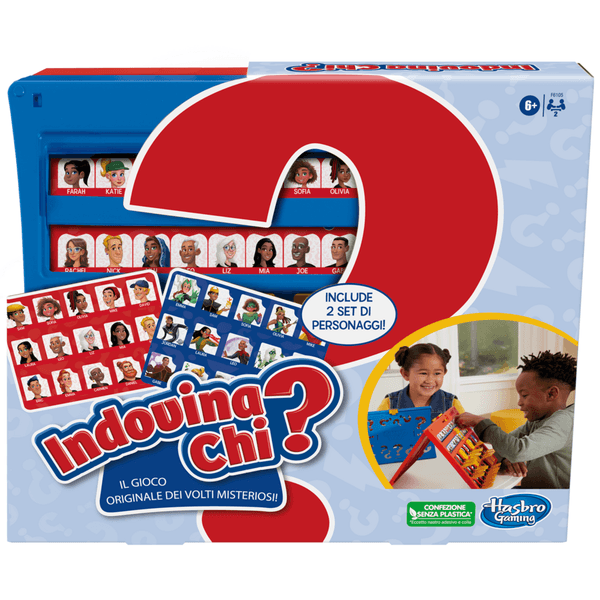 Indovina chi?, l'originale gioco di ipotesi, gioco da tavolo per bambini e bambine dai 6 anni in su, per 2 giocatori - HASBRO GAMING