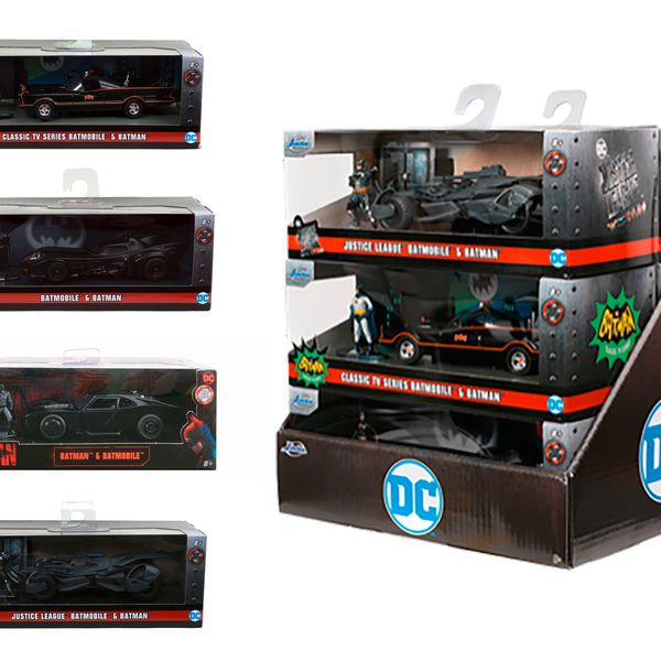 Jada - batmobile in scala 1:32 in metallo pressofuso, dettagli fedeli all'originale - 