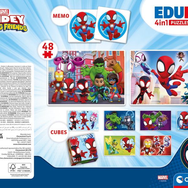 Edukit 4 in 1 marvel spidey and friends - CLEMENTONI