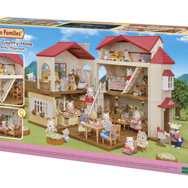 Sylvanian families - casa grande con luci - attico segreto - SYLVANIAN FAMILIES