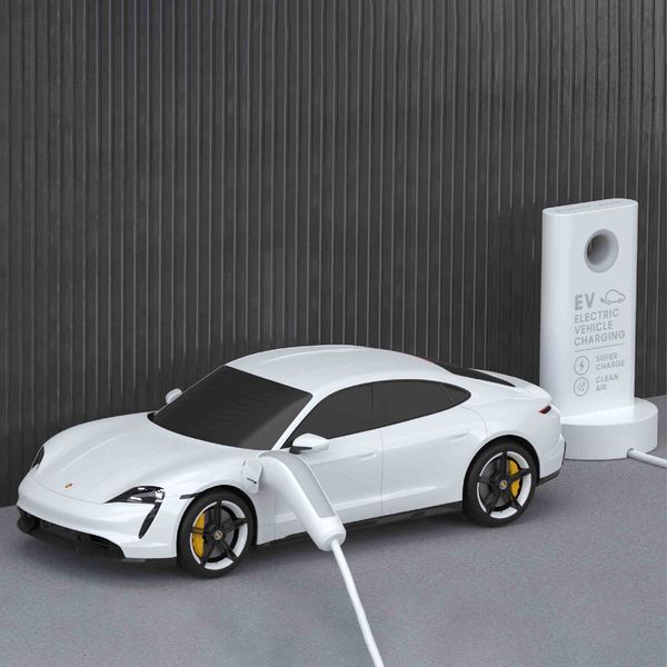 Toy rc porsche taycan turbo s 1:20 - Sharper Image