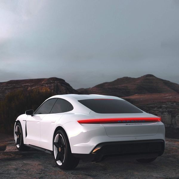 Toy rc porsche taycan turbo s 1:20 - Sharper Image